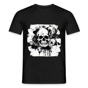 Totenkopf Trash Polka Heavy Metal - Männer T-Shirt - Schwarz - Vorne - AI Model Male 178 light (178cm)