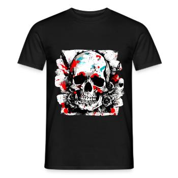 Biker Club Tattoo Trash Polka Style - Männer T-Shirt - Schwarz - Vorne - AI Model Male 178 light (178cm)