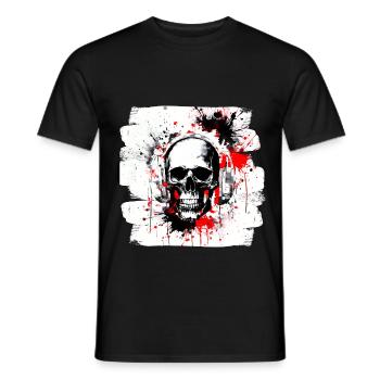 Trash Polka Tattoo Heavy Metal Style - Men's T-Shirt - black - Front - AI Model Male 178 light (178cm)