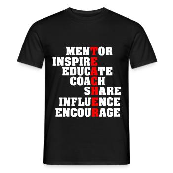 Professeur professeur enseignant professeur drôle - T-shirt homme - noir - Devant - AI Model Male 178 light (178cm)