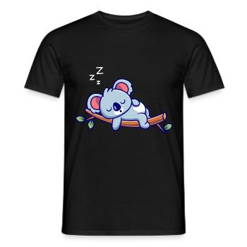 Koala Sleeping - Men's T-Shirt - black - Front - AI Model Male 178 light (178cm)