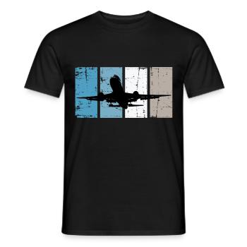 Avion Pilote aviation - T-shirt homme - noir - Devant - AI Model Male 178 light (178cm)