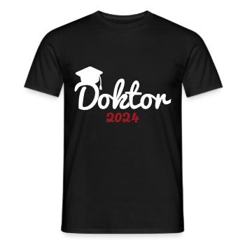 Doktortitel 2024 Doktorhut Promotion Doktor - Männer T-Shirt - Schwarz - Vorne - AI Model Male 178 light (178cm)