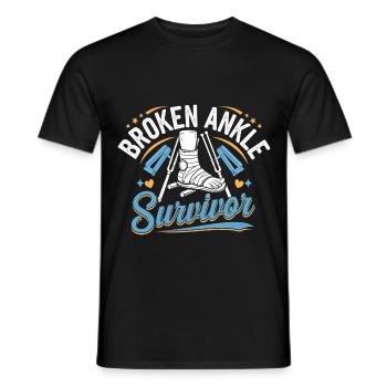 Broken Ankle Survivor 4 - Männer T-Shirt - Schwarz - Vorne - AI Model Male 178 light (178cm)