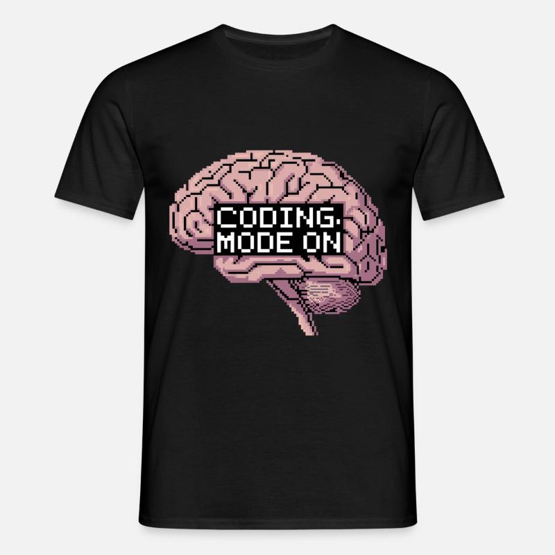 Coding Mode On 12 - Männer T-Shirt - Schwarz