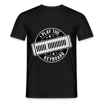 I Play The Keyboard 15 - Männer T-Shirt - Schwarz - Vorne - AI Model Male 178 light (178cm)