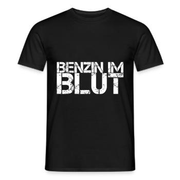 Benzin im Blut - Männer T-Shirt - Schwarz - Vorne - AI Model Male 178 light (178cm)