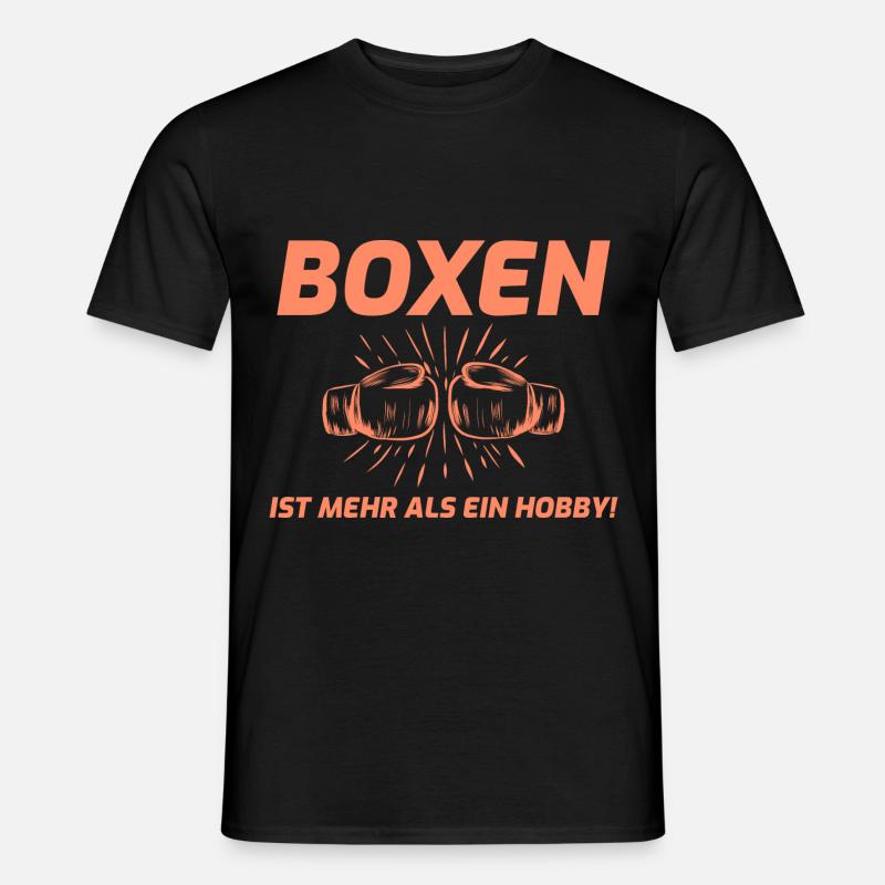 Boxen Spruch - Männer T-Shirt - Schwarz