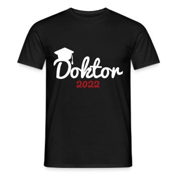 Doktortitel 2022 Doktorhut Promotion Doktor - Männer T-Shirt - Schwarz - Vorne - AI Model Male 178 light (178cm)