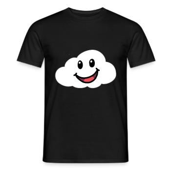 Emotions Feelings Friendly Cloud Sky - Men's T-Shirt - black - Front - AI Model Male 178 light (178cm)