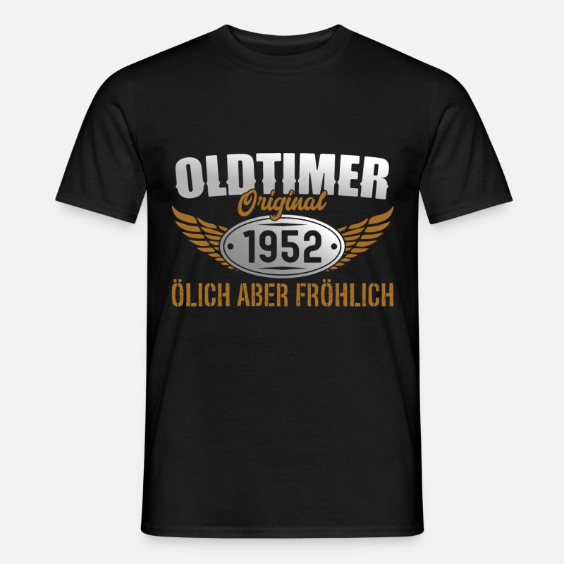 Oldtimer 1952 Geboren Geschenk Geburtstag - Männer T-Shirt - Schwarz