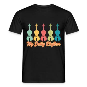 Daily Rhythm Orchestra / Violine Musik, Violinist - Männer T-Shirt - Schwarz - Vorne - AI Model Male 178 light (178cm)