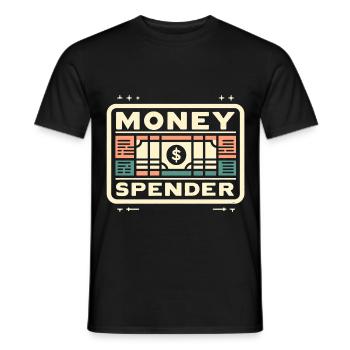 Money Spender 6 - Männer T-Shirt - Schwarz - Vorne - AI Model Male 178 light (178cm)