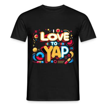 I Love To Yap 11 - Männer T-Shirt - Schwarz - Vorne - AI Model Male 178 light (178cm)