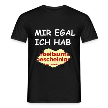 I don't care I have AU - Men's T-Shirt - black - Front - AI Model Male 178 light (178cm)