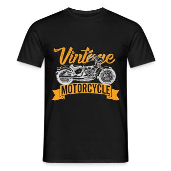 Moto vintage - T-shirt homme - noir - Devant - AI Model Male 178 light (178cm)