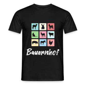 Bauernhof Tiere - Männer T-Shirt - Schwarz - Vorne - AI Model Male 178 light (178cm)