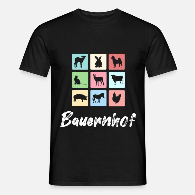 Bauernhof Tiere - Männer T-Shirt - Schwarz