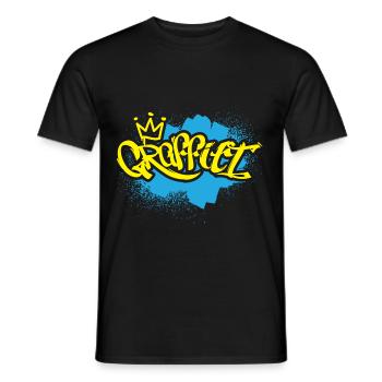 Grafitti Child Sprayer - Men's T-Shirt - black - Front - AI Model Male 178 light (178cm)