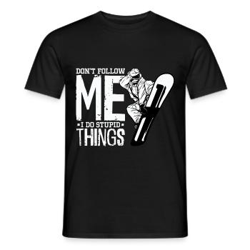 Snowboarding Snowboard Holiday Snowboard Snowboarder - Men's T-Shirt - black - Front - AI Model Male 178 light (178cm)