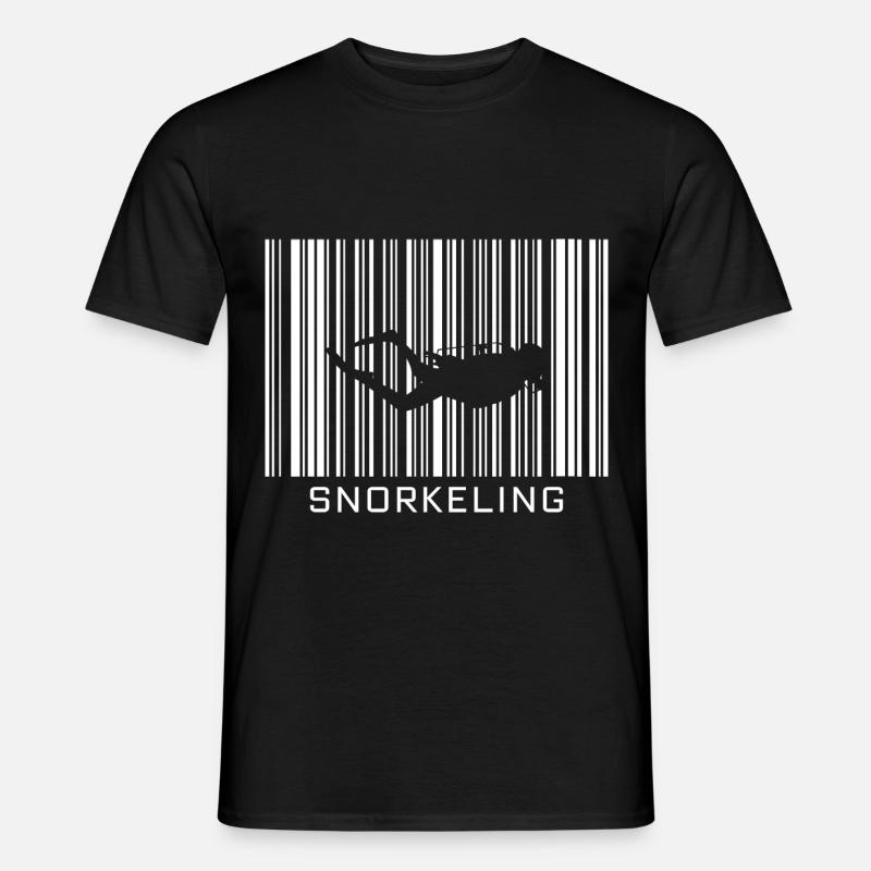 Schnorcheln Hobby mit Barcode - Männer T-Shirt - Schwarz
