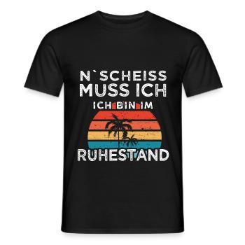 Rentner Ruhestand Opa Rente Geschenk - Männer T-Shirt - Schwarz - Vorne - AI Model Male 178 light (178cm)