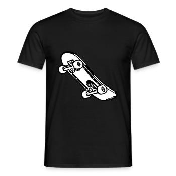 skate board - Men's T-Shirt - black - Front - AI Model Male 178 light (178cm)