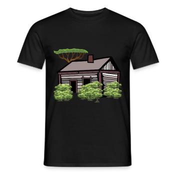 Jardin Nature Maison de Loisirs Cabane Amoureux de la nature - T-shirt homme - noir - Devant - AI Model Male 178 light (178cm)