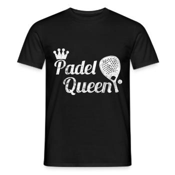 Padel Paddel Tennis Sport Königin Herz I Geschenk - Männer T-Shirt - Schwarz - Vorne - AI Model Male 178 light (178cm)