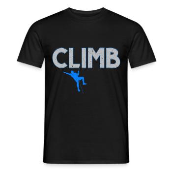 Boulderer Escalade Alpinisme Bloc - T-shirt homme - noir - Devant - AI Model Male 178 light (178cm)
