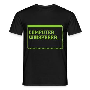 Computer-Flüsterer - Männer T-Shirt - Schwarz - Vorne - AI Model Male 178 light (178cm)