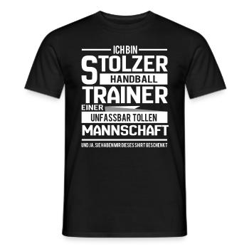 Entraîneur de handball cadeau pour l’entraîneur - T-shirt homme - noir - Devant - AI Model Male 178 light (178cm)