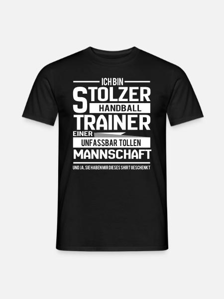 Handballtrainer Geschenk für den Trainer - Männer T-Shirt - Schwarz