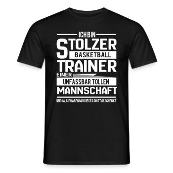 Basketball Trainer Geschenk - Männer T-Shirt - Schwarz - Vorne - AI Model Male 178 light (178cm)