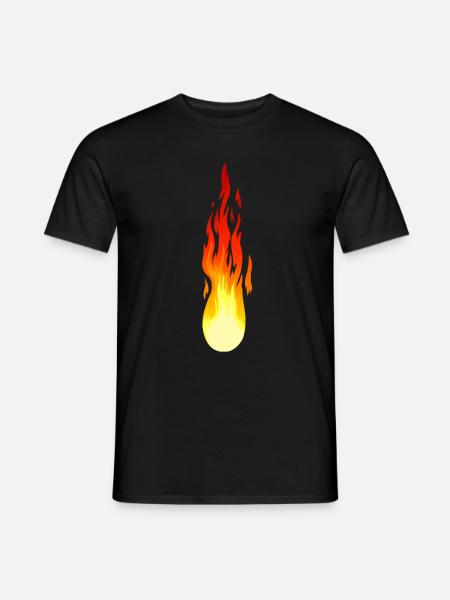 Flamme Feu Comète Inferno Feu Chaleur Ardente - T-shirt homme - noir
