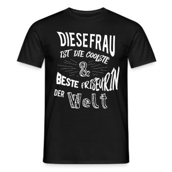 Coiffeuse - T-shirt homme - noir - Devant - AI Model Male 178 light (178cm)