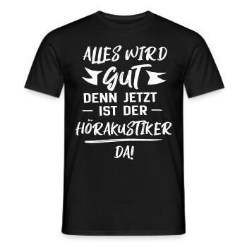 hörakustiker Geschenk - Männer T-Shirt - Schwarz - Vorne - AI Model Male 178 light (178cm)