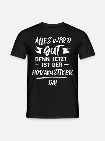 hörakustiker Geschenk - Männer T-Shirt - Schwarz