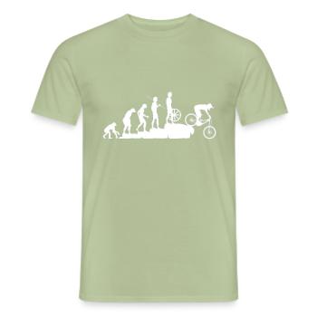 negative evolution mountainbike - Männer T-Shirt - Sage - Vorne - AI Model Male 178 light (178cm)