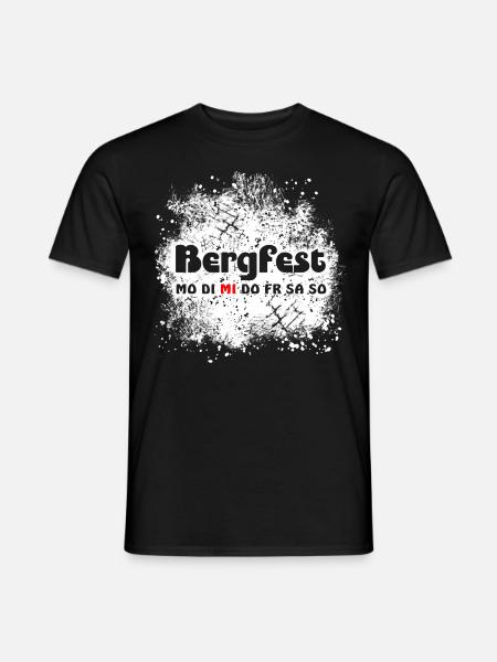 Bergfest. Mittwoch. Woche. Arbeit. Job. Lustig - Männer T-Shirt - Schwarz