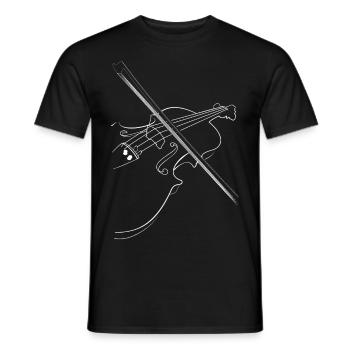 Violine Grafik T-Shirt - Männer T-Shirt - Schwarz - Vorne - AI Model Male 178 light (178cm)