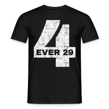Forever 29 witziges Geburtstagsshirt für immer 29 - Männer T-Shirt - Schwarz - Vorne - AI Model Male 178 light (178cm)