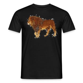 Lion - T-shirt homme - noir - Devant - AI Model Male 178 light (178cm)