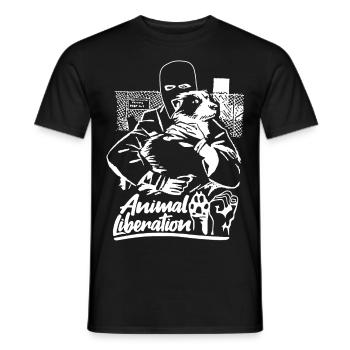 Animal Liberation - Männer T-Shirt - Schwarz - Vorne - AI Model Male 178 light (178cm)