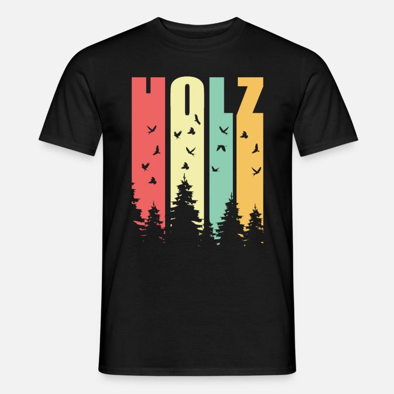 Holzfäller Wald - Männer T-Shirt - Schwarz