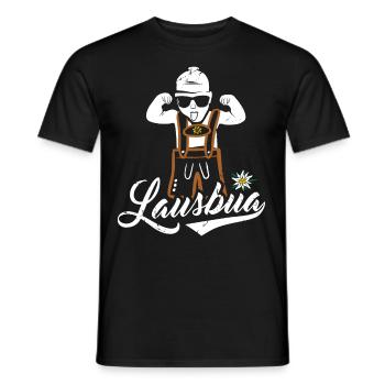 Lausbua Bayern, Tirol & Steiermark lustige Sprüche - Männer T-Shirt - Schwarz - Vorne - AI Model Male 178 light (178cm)