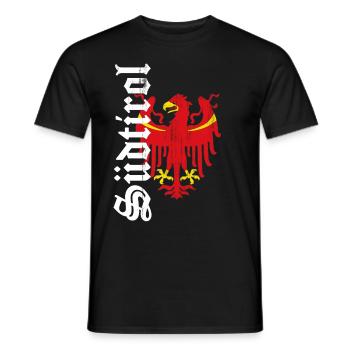 Tyrol du Sud - T-shirt homme - noir - Devant - AI Model Male 178 light (178cm)