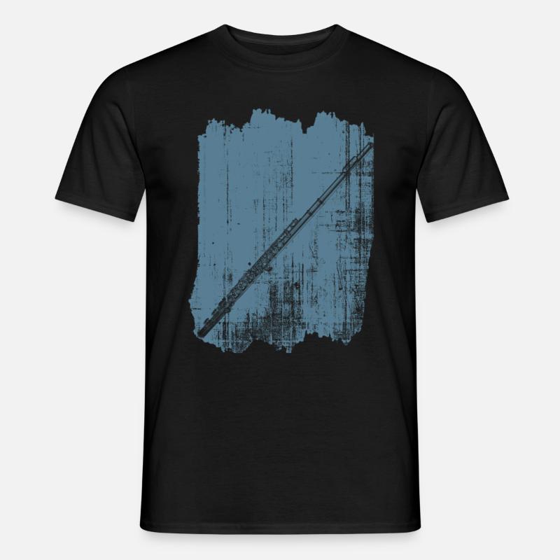Flöteninstrumente - Männer T-Shirt - Schwarz