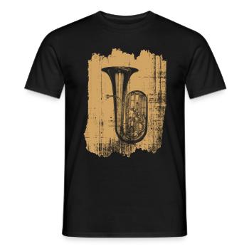 tuba - Men's T-Shirt - black - Front - AI Model Male 178 light (178cm)