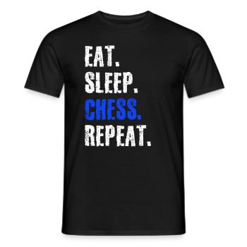 chess - Men's T-Shirt - black - Front - AI Model Male 178 light (178cm)